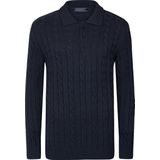 Felix Hardy - Polo Trui - Navy - Lange Mouwen - Heren - 2XL