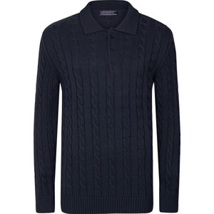 Felix Hardy - Polo Trui - Navy - Lange Mouwen - Heren - 2XL
