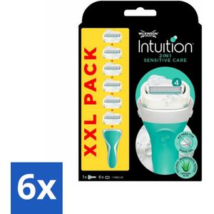 Wilkinson Sword - Navulmesjes - Intuition Sensitive Care 2-in-1 XXL - 6 mesjes - Voordeelverpakking - 6 stuks