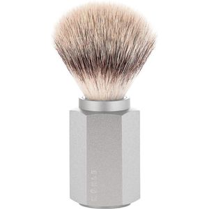 Muhle Hexagon scheerkwast synthetisch haar Silver