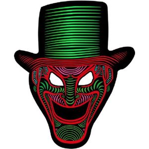 Simon Jones - LED Party Rave Masker voor Festival & Halloween - Mad Hatter Wizard