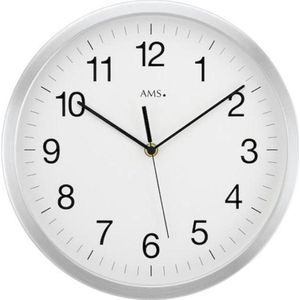 AMS 5541 zendergestuurde wandklok aluminium 30 cm ø