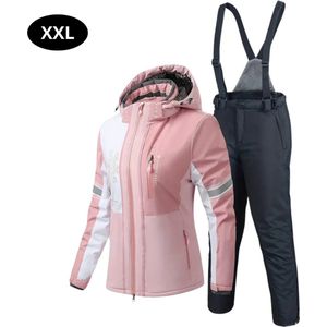 Bovista Ski Suit - Skipak - SkiBroek - Wintersport - Skijas - Dames - 2-Delig - Licht Roze - Maat XXL