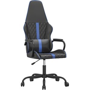 vidaXL-Massage-gamestoel-kunstleer-zwart-en-blauw