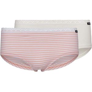 Skiny Korte short - 2 Pack 2576 Cream/Pink - maat 140 (140) - Meisjes Kinderen - Katoen/elastaan- 030006-2576-140