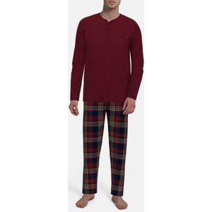 Tom Tailor - Pyjama - Bordeaux - Lange Broek - Rhodos Red