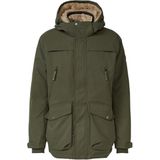 Buitenjas - Gewatteerde Jas - Waterafstotend - Met Verstelbare Capuchon