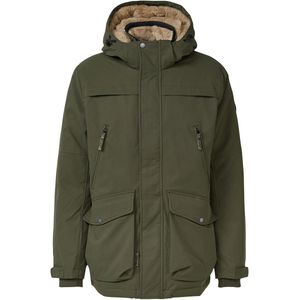 Buitenjas - Gewatteerde Jas - Waterafstotend - Met Verstelbare Capuchon