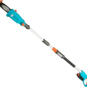 Takkenschaar telescopische accukettingzaag TCS 20/18 V P4A zonder accu - Takkenzaag met een bereik van max- 4 m zaaglengte van 20 cm - kantelbare snoeikop - incl- draagriem takkenschaar telescopische