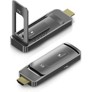 Draadloze HDMI zender en ontvanger met aanpasbare antenne en 1080P@60Hz streaming voor laptop, camera, projector en TV