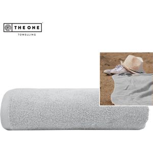 The One Towelling Classic Supersize strandlaken - Extra grote handdoek - 100% Gekamd katoen - 100 x 210 cm - Lichtgrijs