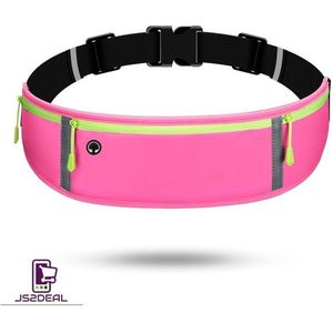 JS2DEAL - heuptasje sport - Roze – running belt – hardloop heuptas - verstelbare buideltas