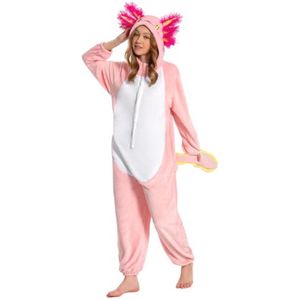 Zachte Fleece Dierenkostuum Jumpsuit voor Volwassenen - Unisex Pyjama voor Carnaval, Kerst en Halloween