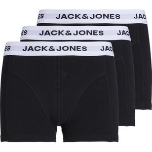 Jack & Jones Junior Zwarte Kinder Boxershorts Jongens JACBASIC 3-PacK Zwart - Maat 128