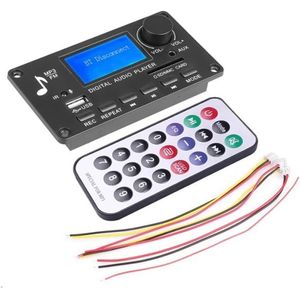 MP3 decoder kaart - 12 V DC - remote decoderingsmodule - Bluetooth compatibele 5.0 draadloze audio decoder - MP3-speler voor WMA/WAV/FLAC/APE