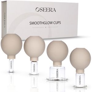 Oseera® - Cupping - Gezicht - Lichaam - Cellulite - Massage - Armen Benen - Gezichtsmassage - Roller - Massageroller - Face lift - Facelift - Bindweefselmassage - Bindweefsel - Siliconen - Cups - Sinaasappelhuid - Vacuum Therapie - Cellulitis