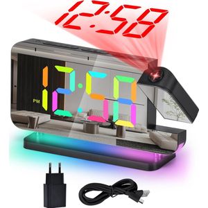 Solacis Wekkerradio Met Projectie - Wekkerradio - Digitale wekker - Wekkerradio kinderen - Wekker met projectie op plafond - Must have!