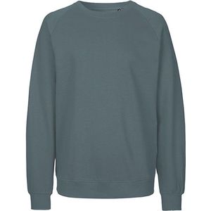 Fairtrade unisex sweater met ronde hals Teal - M
