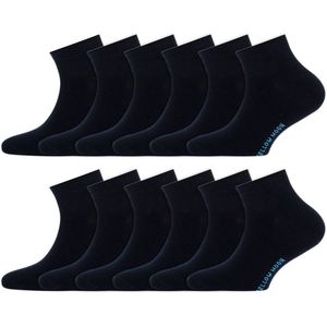 Kindersokken | Sneakersokken | Kleur: Marine blauw | Merk: Yellow Moon | Maat: 19 t/m 42 | 12 Paar