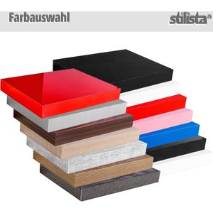 STILISTA Wandplank Zwevend - Wand Plank - Trendy Design - MDF - 60 x 23,5 x 3,8 cm - Hoogglans Rood