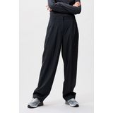 Catwalk Junkie - Pinstripe Tapered Trousers - Donkergrijs Melange