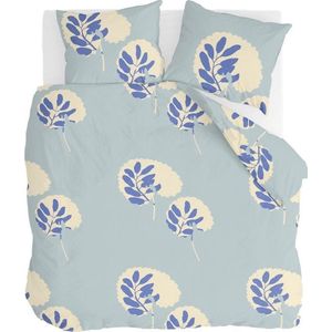 Walra Dekbedovertrek Remade Romantic Leaves - 240x220 - 100% katoen - Blauw