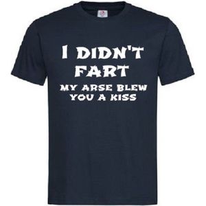 Grappig T-shirt - I didn't fart - kiss - farter - vader - vaderdag - papa - scheet - scheten - stinkerd - maat 5XL