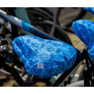 Omkeerbare zadelhoes zacht waterafstotend matriaal - Dekkie - fietszadelhoes - grijs blauw- zon - regen