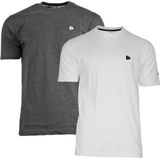 Donnay T-shirt - 2 Pack - Sportshirt - Heren - Wit Ch-marl