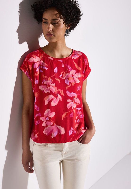 A345629 - Blouse - Dames - Ronde Hals - Verlaagde Schoudernaden