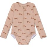 Swim Essentials - Luipaard - Badpak - Beige - Meisjes met Lange Mouwen