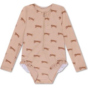 Swim Essentials - Luipaard - Badpak - Beige - Meisjes met Lange Mouwen