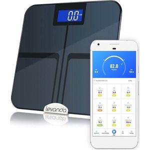 Levanda - Weegschaal - Personenweegschaal - Weegschaal personenweegschaal - Weegschaal met lichaamsanalyse - Slimme Personen Weegschaal Met Lichaamsanalyse - Weegschaal verbinden met TelefoonApp