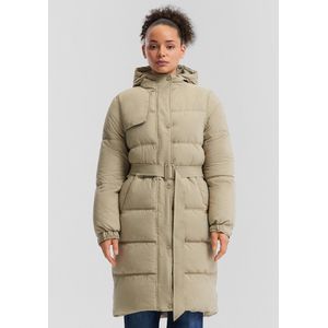 Vacht - Lange Gewatteerde Outdoorjas - Met Vaste Capuchon - Synthetische Vulling