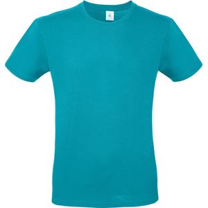 T-shirt Heren L B&C Ronde hals Korte mouw Real Turquoise 100% Katoen