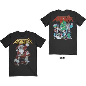 Anthrax - Vintage Christmas Heren T-shirt - M - Zwart