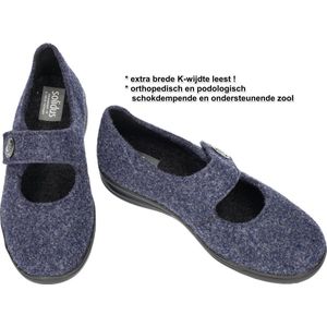 Solidus - 29066 Kate - Pantoffels - Blauw - Rewooly Ocean