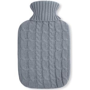 Ecologische warmwaterkruik 1.8L met gebreide hoes - Voor pijnverlichting en ontspanning