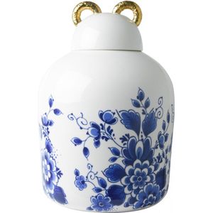 Pot met deksel - Delfts blauw - 32 cm - Delfts blauw vaas - vaas met deksel - grote pot - pul - pot met deksel decoratie - cadeau voor haar - cadeau vrouw populair