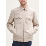 Tom Tailor - Overshirt - Heren - L - Gebroken wit - Linnen - 1045067