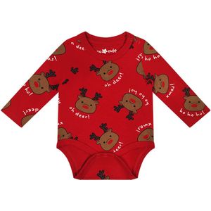 Kerst Romper Oh Deer Rendieren - Maat 62 - 100% katoen - Rompertjes baby kleding babykleding jongens meisjes