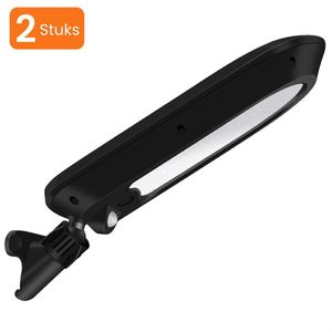 HEKO Solar® Tuinverlichting Walli - 2 Stuks - Solar Tuinverlichting Op Zonne energie - Buitenlamp Met Bewegingssensor - Solar Wandlamp Buiten - Dag nacht sensor - Schijnwerper - 32 LEDs - Warm Wit Licht - Met Schroeven