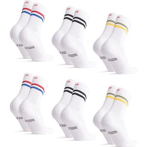 DANISH ENDURANCE Retro Crew Sokken - Veelkleurig - 6 Paar - Sport en Casual