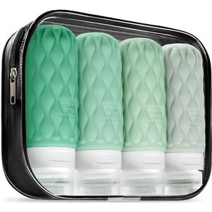 Reisflessen Set voor Toiletartikelen - 4 Stuks - Lekvrij - Siliconen