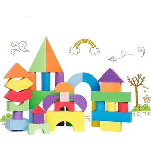 Eva Foam speelgoed Middel - 50 stuks - Zacht Educatief EVA-schuimspeelgoed - Bouwstenen - Bouwblokken