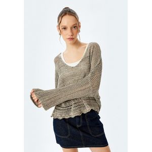 V-kraag Mobiel V-Ausschnitt-Pullover