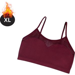 Nivard BH Zonder Beugel - Zonder Bandjes - Push-up Bh's - Comfort Beha - Comfortabel - Sexy - Bordeauxrood - Maat S