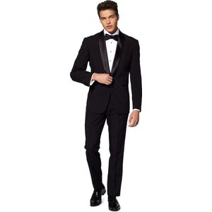 OppoSuits Jet Set Black - Heren Tuxedo Smoking met Vlinderdas - Chique - Zwart - Maat EU 52