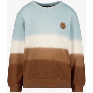 Unsigned jongens sweater blauw bruin - Maat 98/104