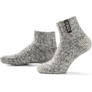 SOXS® | SOX3179 | Wollen sokken | Grijs | Enkelhoogte | Maat 42-46 | Jet Black label